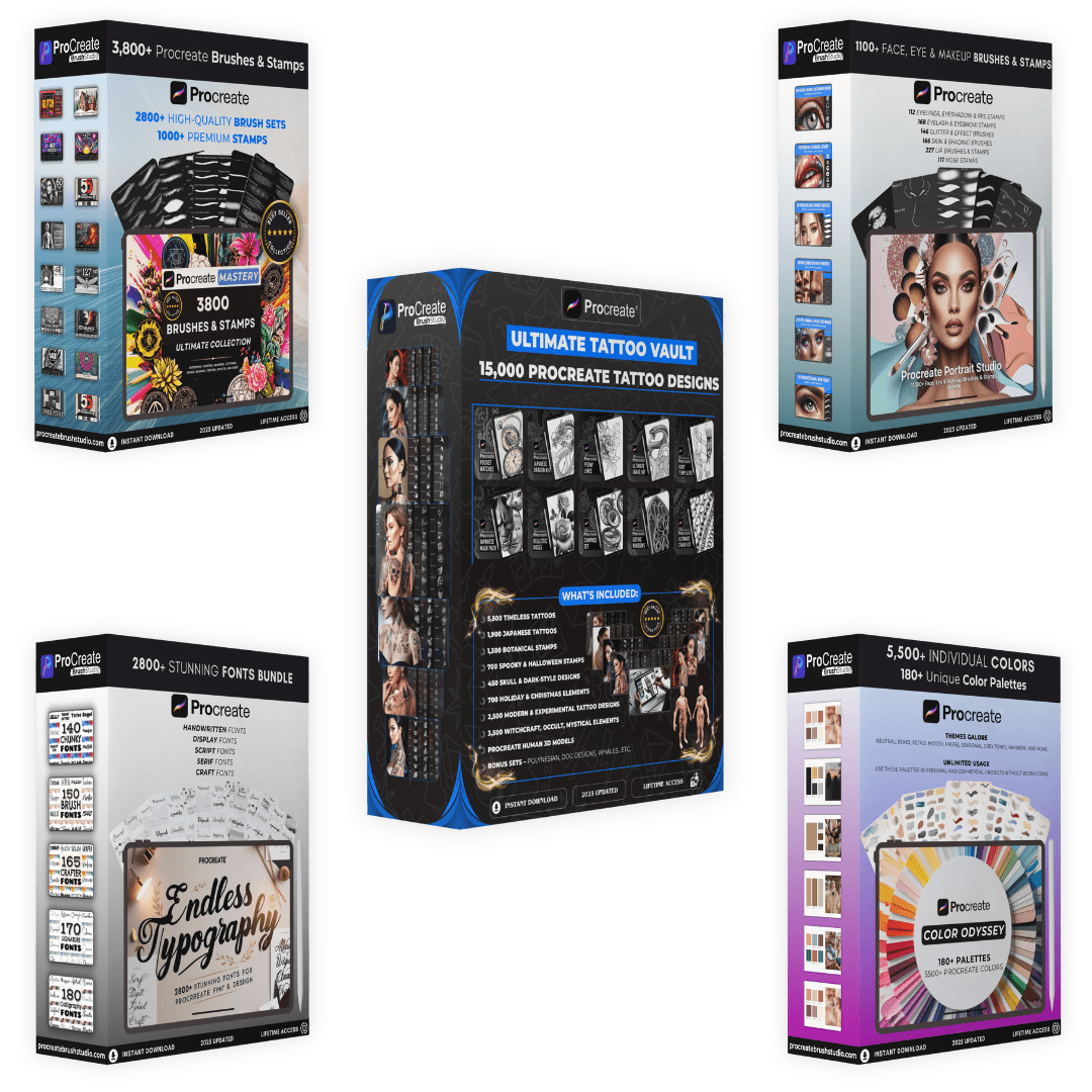 Tattoo Vault: The Ultimate 15,000 Procreate Stamps & Brushes