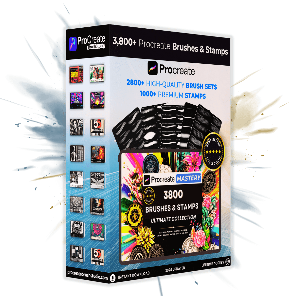 Procreate Mastery: The Ultimate 3800+ Brushes & Stamps Collection