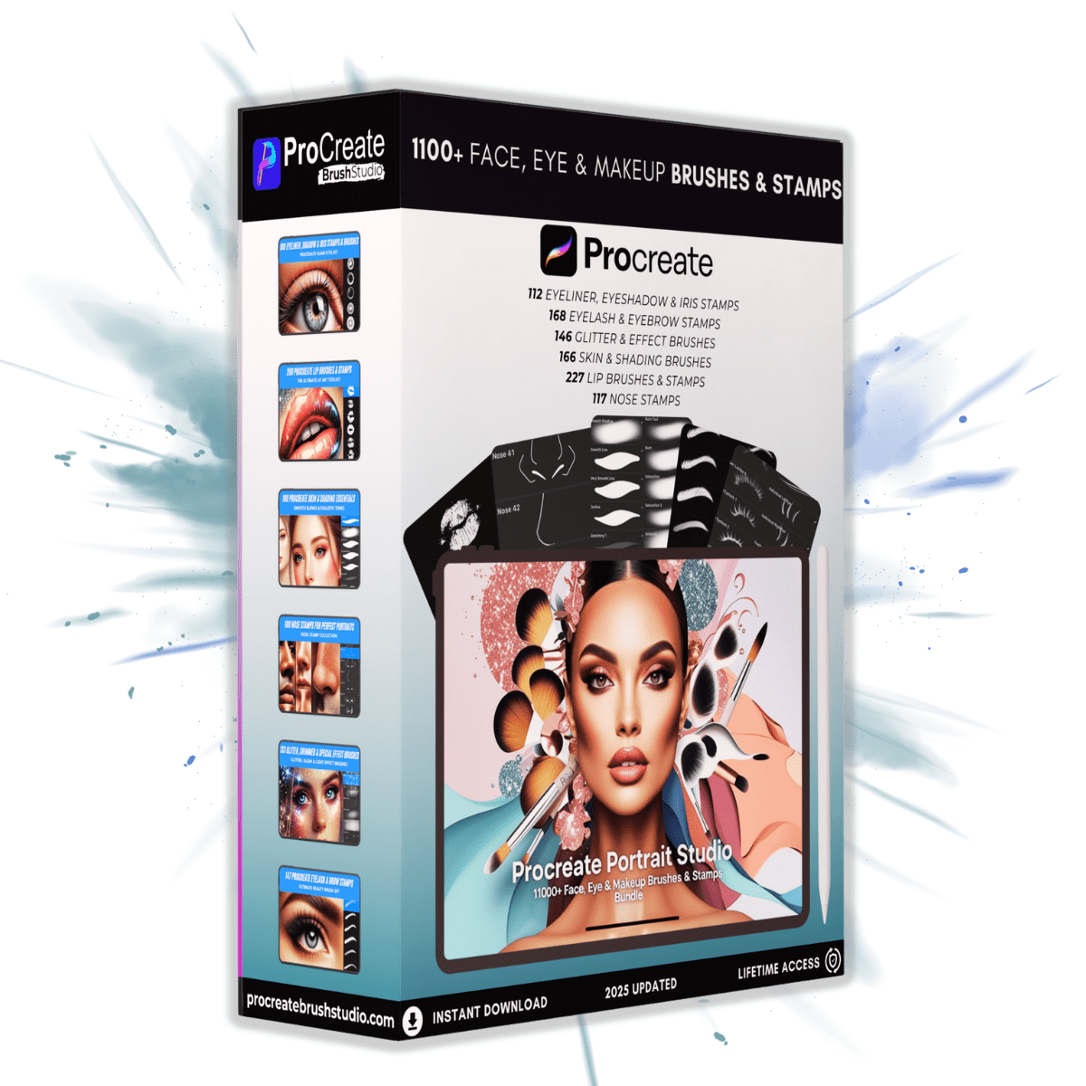 Procreate Portrait Studio - 1100+ Face, Eye & Makeup Brushes & Stamps