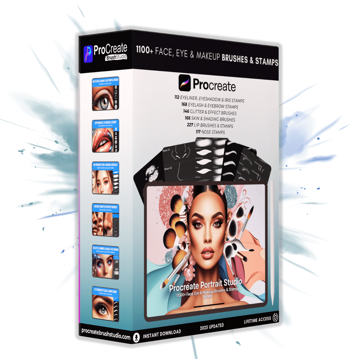Procreate Portrait Studio - 1100+ Face, Eye & Makeup Brushes & Stamps