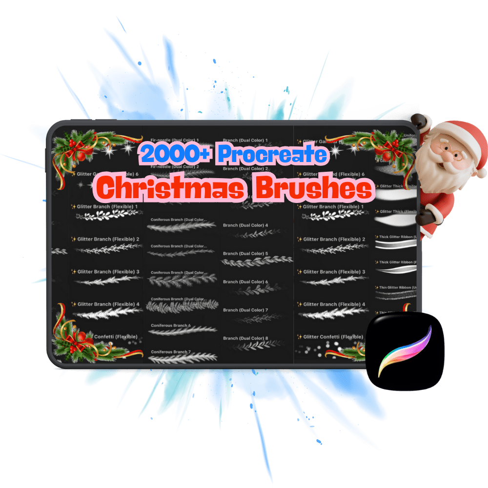 2000+ Procreate Christmas Brushes