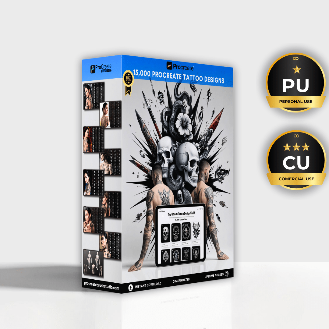 Tattoo Vault: The Ultimate 15,000 Procreate Stamps & Brushes