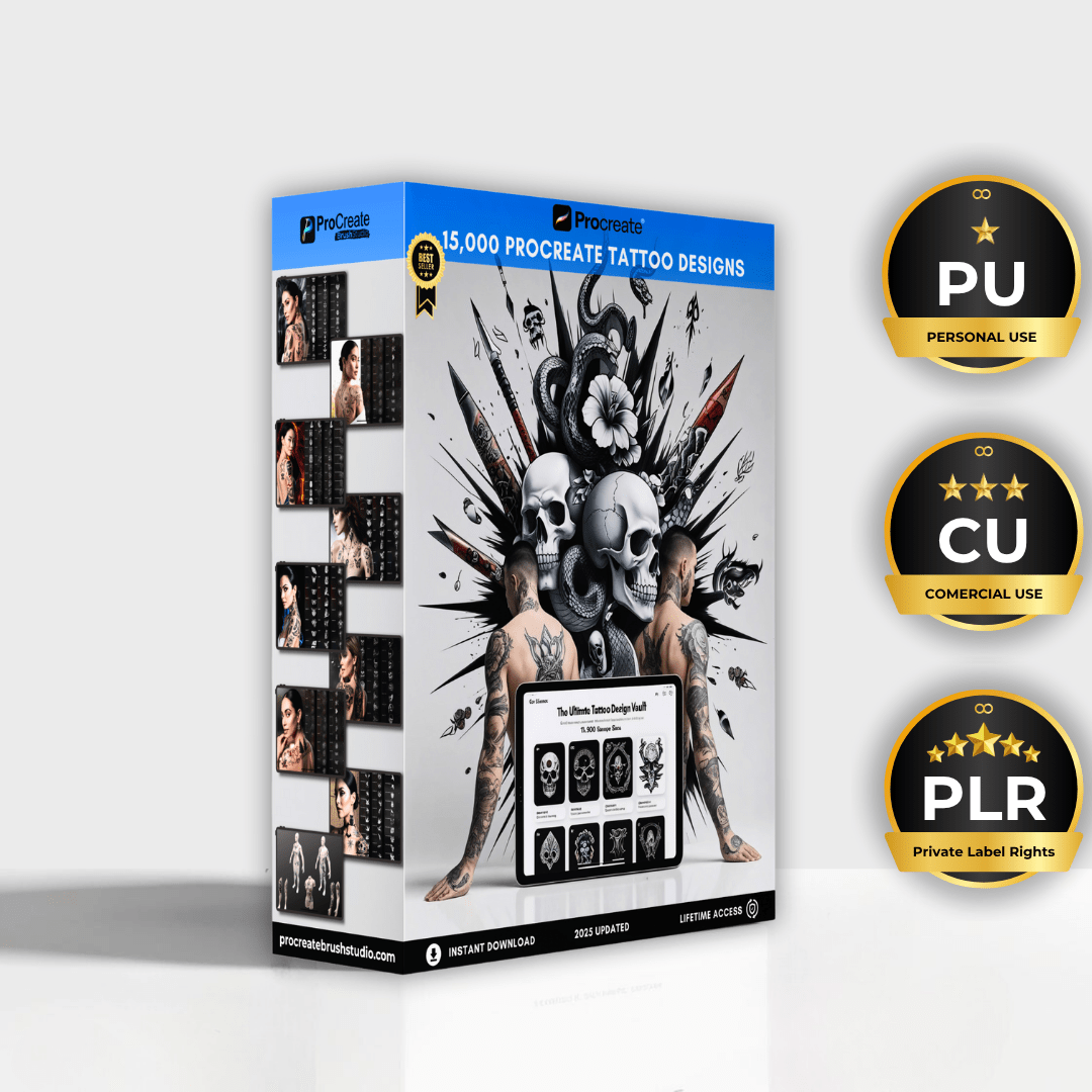 Tattoo Vault: The Ultimate 15,000 Procreate Stamps & Brushes