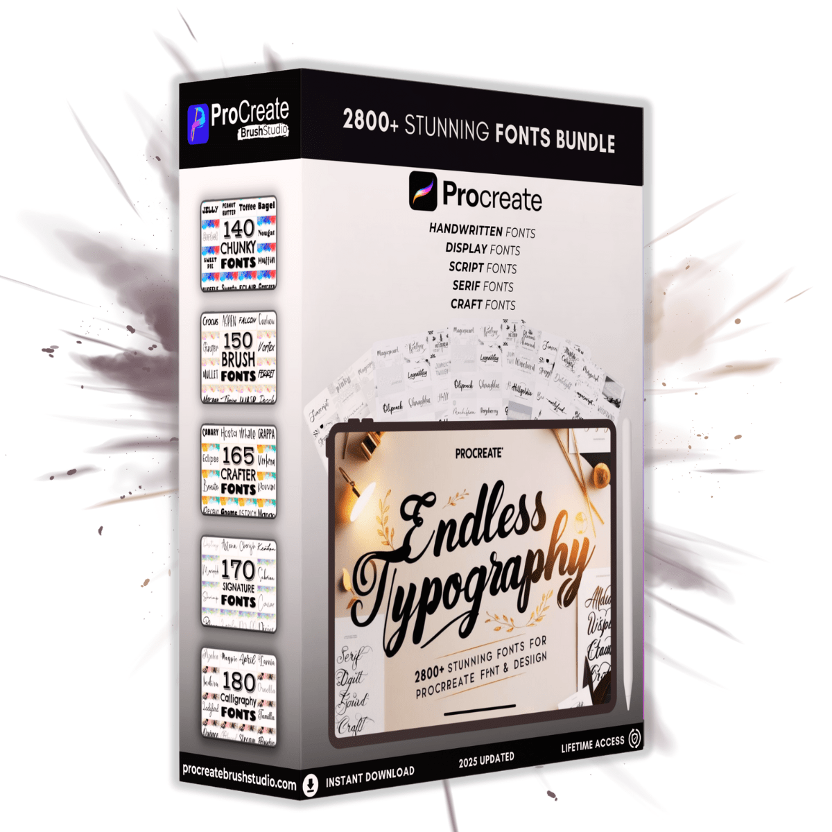 Procreate Endless Typography - 2800+ Stunning Fonts Bundle
